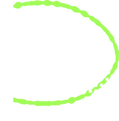 Poster - White circular dot grid is forming on transparent background, with neon green brush stroke arcs