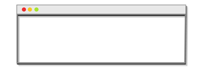 Poster - Flat browser UI showing url bar, traffic-light buttons, drop shadow, transparent bg, copy space