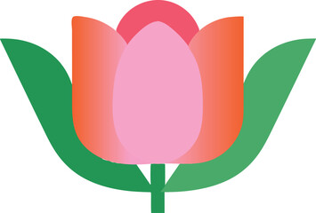 Poster - Simple abstract tulip flower illustration