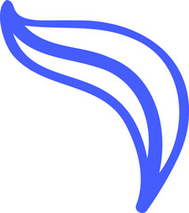 Poster - Blue abstract arrow wave is flowing diagonally in flat design, with transparent background
