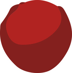 Poster - Overlapping abstract red blobs are floating in flat design style, showing transparent background