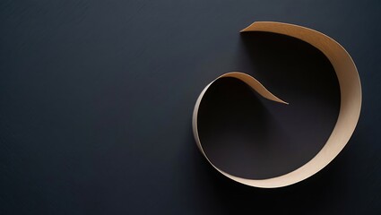 Aufkleber - Abstract Swirling Paper Ribbon Design Elegant Minimalist Art