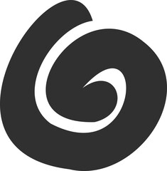 Poster - Abstract spiral is floating on transparent background in flat design, showing smooth curved lines