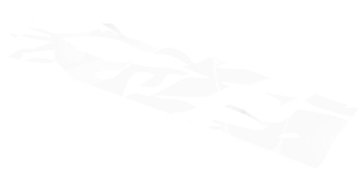 Poster - Flat design white panel is showcasing abstract gray leaf pattern floating on transparent background