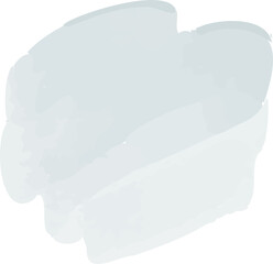 Poster - Abstract gray-blue brush stroke is floating on transparent background, showing cloud-like wash