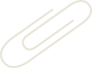 Poster - Paperclip outline is being displayed in flat minimalistic vector style, transparent background