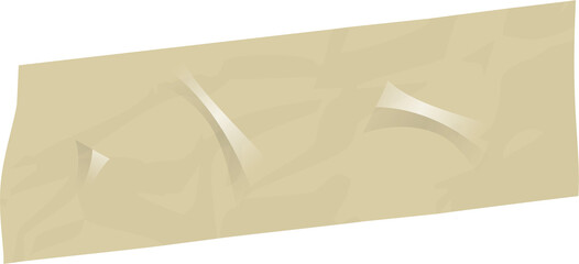 Poster - flat design abstract beige quad shape is floating on transparent background showing folded creases