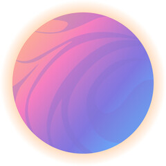 Poster - Flat design swirl circle is glowing with colorful gradient on transparent background, copy space