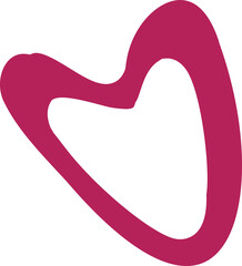 Poster - Organic magenta loop shape is being shown in flat vector style with transparent background