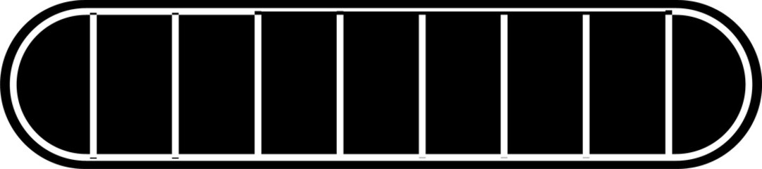 Fototapete - pill-shaped progress bar icon is showing flat vector with ten segments and transparent background