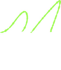 Poster - Abstract torus swirl is floating in flat design on transparent background with green wavy line