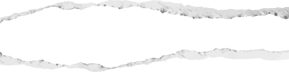 Poster - Flat torn paper strip is floating over clear background, fiber detail, drop shadow, copy space