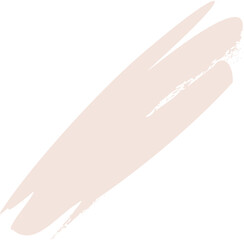 Poster - Abstract pale peach brush stroke is tilting diagonally in flat design with flecks, clear background
