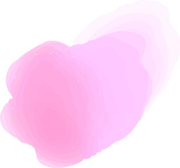 Poster - Amorphous watercolor blob is floating over transparent background, showing soft pink brush strokes