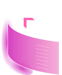Poster - Flat infographic is showing curved arc, 3D cube and gradient ribbon on transparent background