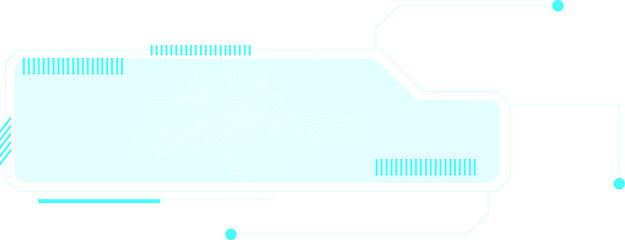 Poster - Futuristic holographic panel is displaying wireframe surface in flat style transparent background