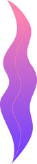 Poster - Showing wavy gradient ribbon shifting pink-to-blue with thin golden line on transparent background
