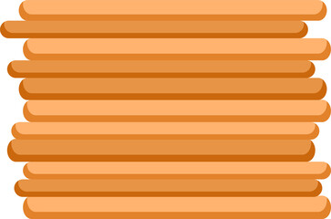 Poster - Abstract flat design is displaying twelve stacked orange rounded bars on transparent backdrop