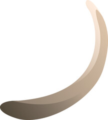 Poster - Displaying flat design boomerang shape on transparent canvas with gradient from dark brown to beige