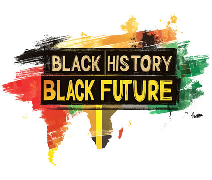 Black History Month lettering card, background design with the text Black History Black Future, Black history month celebration Design