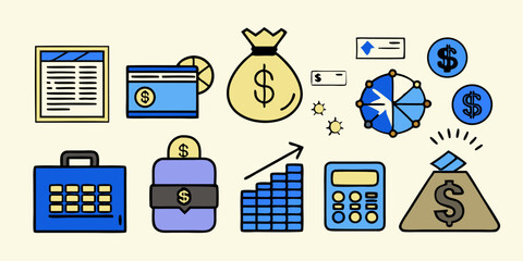 Wall Mural - a diverse set of vector icons for web and mobile communication, ideal for business and technology we