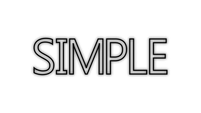 text animation title SIMPLE transaparent background