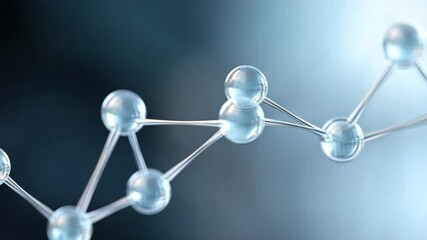 Poster - Molecular Structure: A captivating microscopic view of a molecular structure, showcasing the beauty and intricacy of scientific and technological advancement, in a cool and inviting light. 