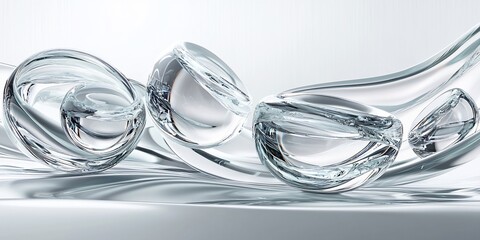 Poster - Elegant fluidity: A study in curved glass forms and reflective surfaces