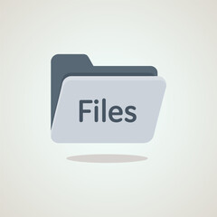 Aufkleber - Folder icon vector illustration, Documents directory sign symbol, File folder icon