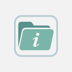 Aufkleber - Folder icon vector illustration, Documents directory sign symbol, File folder icon