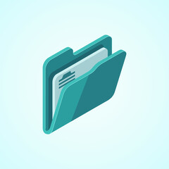 Aufkleber - Folder icon vector illustration, Documents directory sign symbol, File folder icon