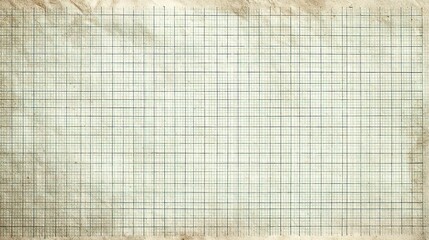 Poster - Worn Retro Graph Paper with Standard Millimeter Grid Texture