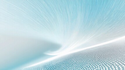 Poster - Pale Blue Geometric Wallpaper with Halftone and Gradient Design