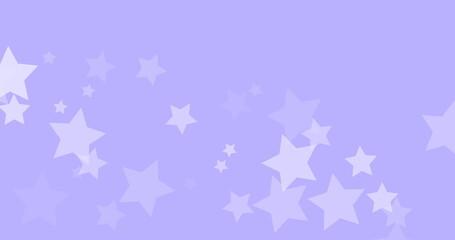 Poster - Decorating stylized star shapes filling lavender background, with sizes and opacities