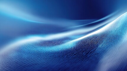 Poster - Abstract Smooth Curved Blue Background with Subtle Textures