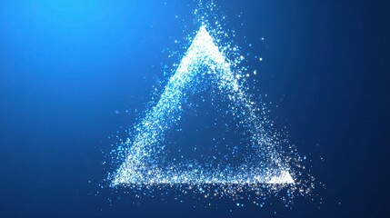 Poster - Animated Glowing Triangle Shape Pulsing on Gradient Background