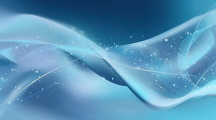 Poster - Abstract Digital Technology Background in Shades of Blue