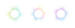 © Sviatlana - A set of rainbow equalizers made of bursting beams . Radial sound, frequency sound multicolor neon waves. Musical symbol, circular sound waves. Vector radial spectrum.