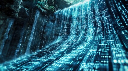 Waterfall of digital code