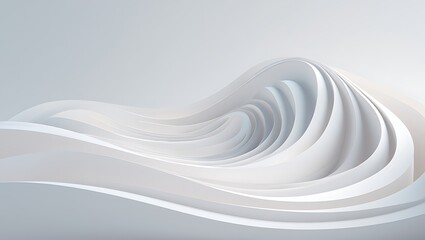 Leinwandbilder - Elegant White Curved Shapes Create a Beautiful Abstract Composition