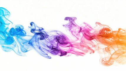 Aufkleber - A group of colorful smoke particles suspended in the air