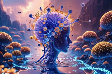Poster - Visionary Illustration of Bio-Inspired Computational Design in Digital Creativity
