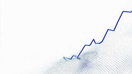 Poster - Clean White Background with Faint Grid and Bold Blue Line Graph