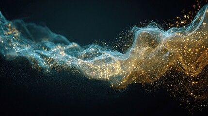 Poster - Luminous Particles Floating and Merging in Soft Abstract Motion