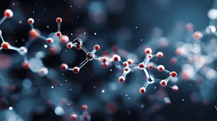 Poster - Abstract Representation of Chemical Bonds on a Dark Background