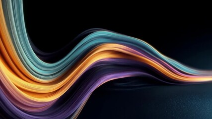 Poster - dynamic abstract wavy stream motion background. vibrant flowing art lines. modern futuristic design 