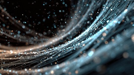 Fototapete - Swirling Particles in a Futuristic Cosmic Illustration