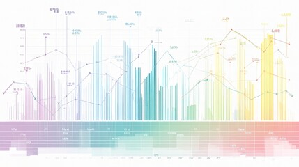 Poster - Colorful Financial Data Visualization with Graph and Statistics