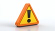 © Azor - A 3D rendering of a triangular warning sign with an exclamation point against a plain white backdrop emphasizing alertness and caution.