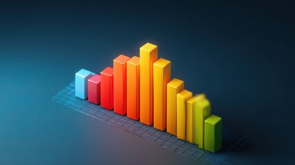 Poster - Dynamic Bar Graph Illustrating Steep Data Drops on Standard Scale